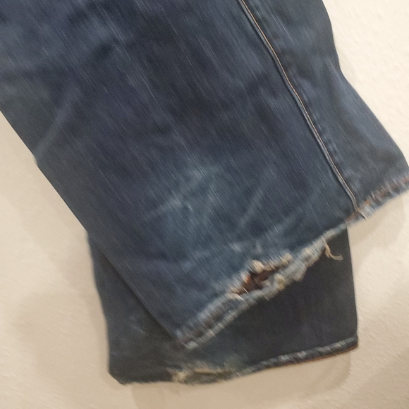 Ed Hardy Love Kills Slowly Embroidered Jeans W36 L34 Rare Distressed Denim Bling - Picture 7 of 8